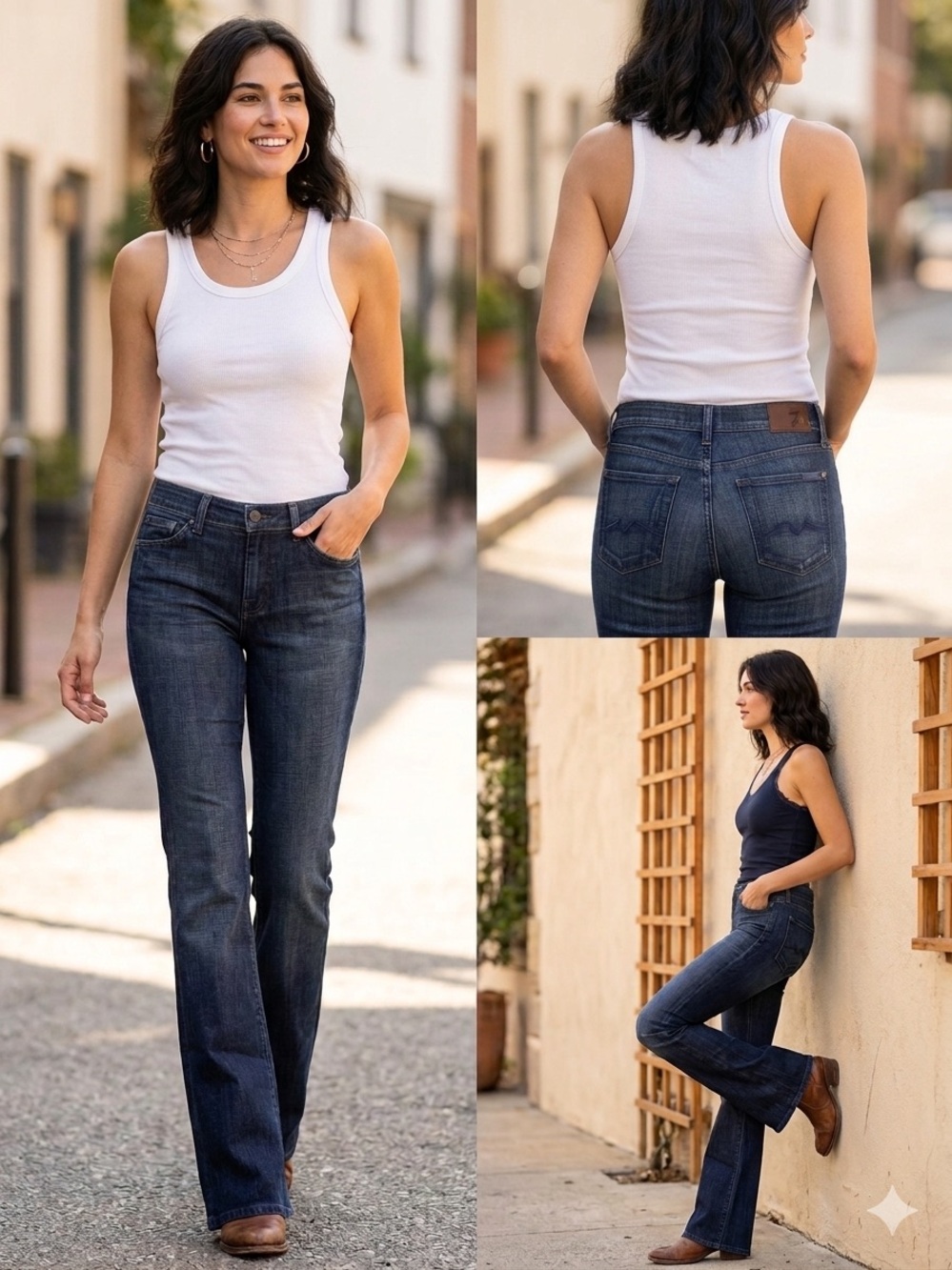 7 For All Mankind Dark Wash Bootcut Jeans  Size 26